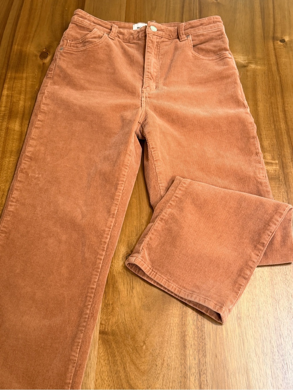 Rolla's Original High Rise Straight Leg Corduroy Pants Dusty Pink 28